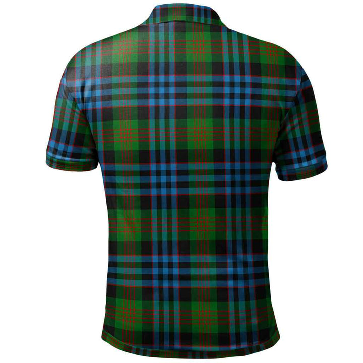 Scottish Newlands of Lauriston Clan Tartan Polo Shirt Back Side Tartan Plaid