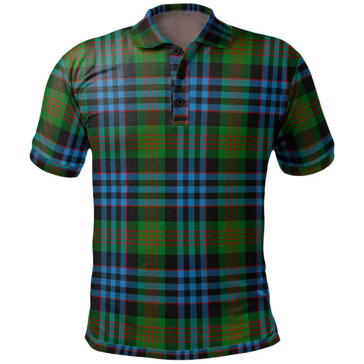 Scottish Newlands of Lauriston Clan Tartan Polo Shirt Front Side Tartan Plaid