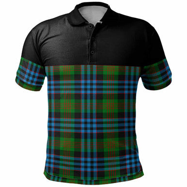Scottish Newlands of Lauriston Clan Tartan Polo Shirt - Horizontal Style Front Side Tartan Plaid