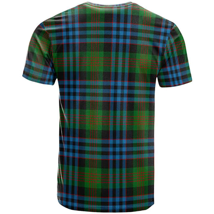 Scottish Newlands of Lauriston Clan Tartan T-Shirt Back Side Tartan Plaid