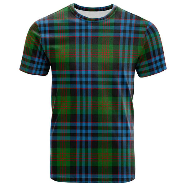 Scottish Newlands of Lauriston Clan Tartan T-Shirt Front Side Tartan Plaid