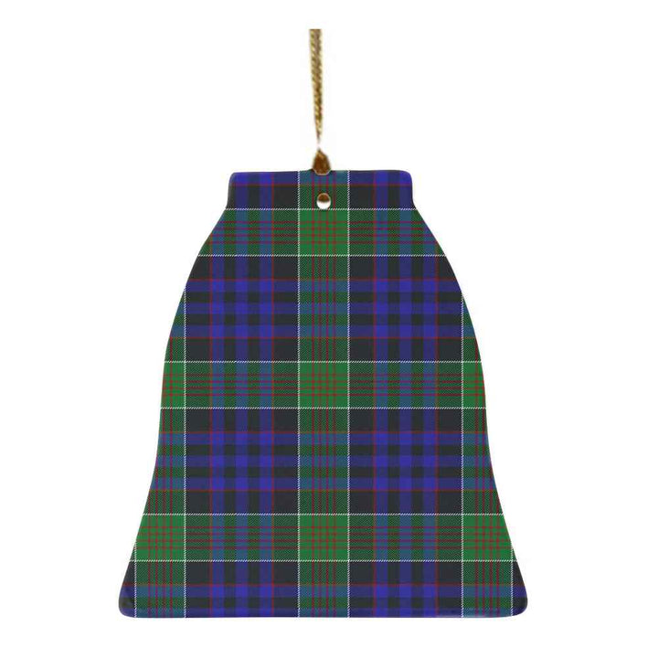 Scottish Newman Clan Tartan Ceramic Ornament Bell Shape Tartan Plaid