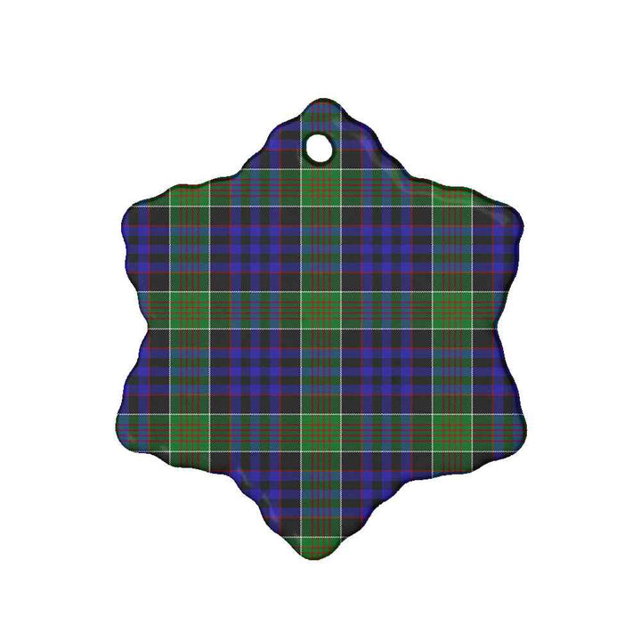 Scottish Newman Clan Tartan Ceramic Ornament Snow Flake Shape Tartan Plaid