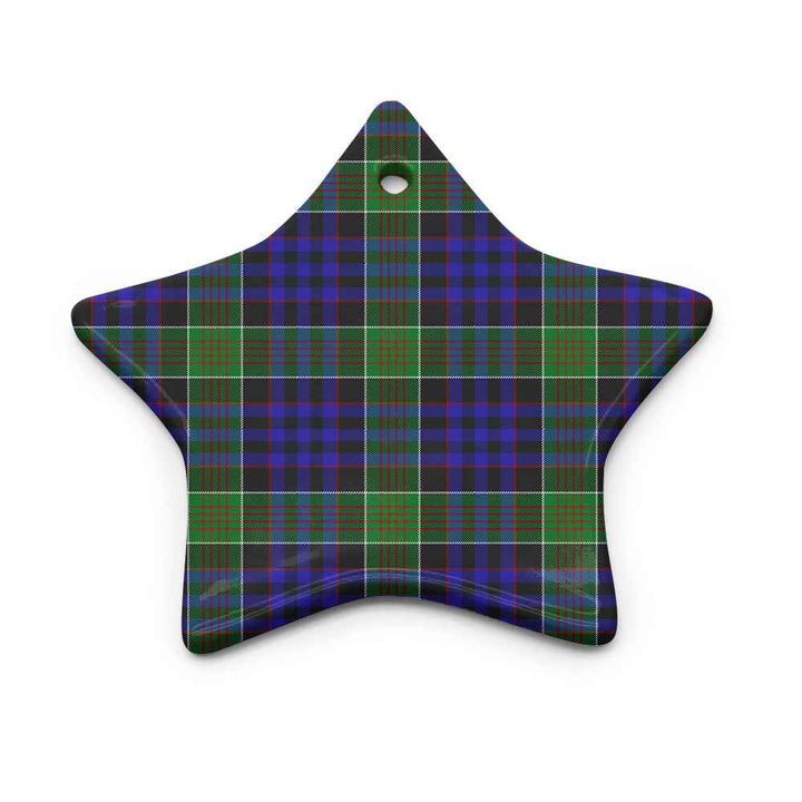 Scottish Newman Clan Tartan Ceramic Ornament Star Shape Tartan Plaid