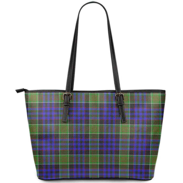 Scottish Newman Clan Tartan Leather Tote Tartan Plaid