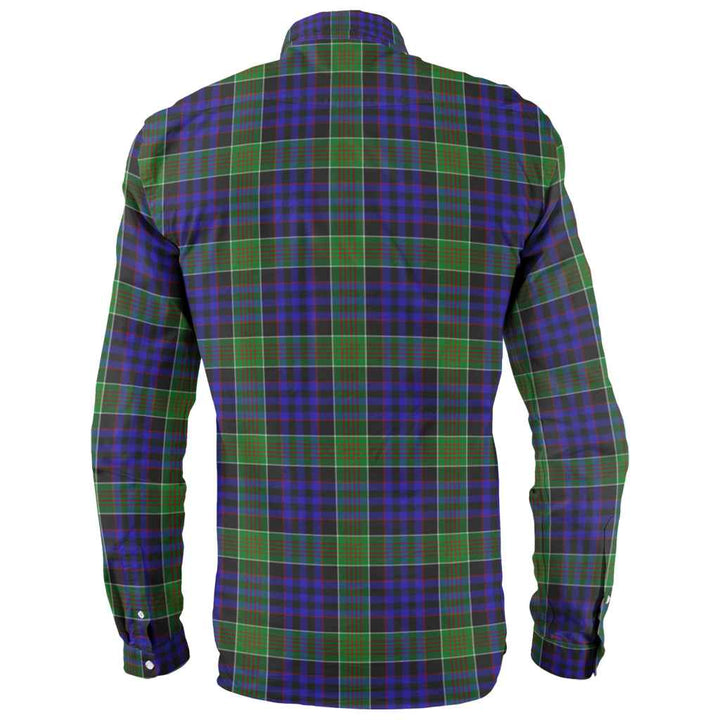 Scottish Newman Clan Tartan Long Sleeve Shirt Back Side Tartan Plaid