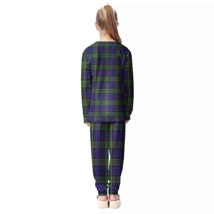 Scottish Newman Clan Tartan Pajama Set Kid Back Side Tartan Plaid
