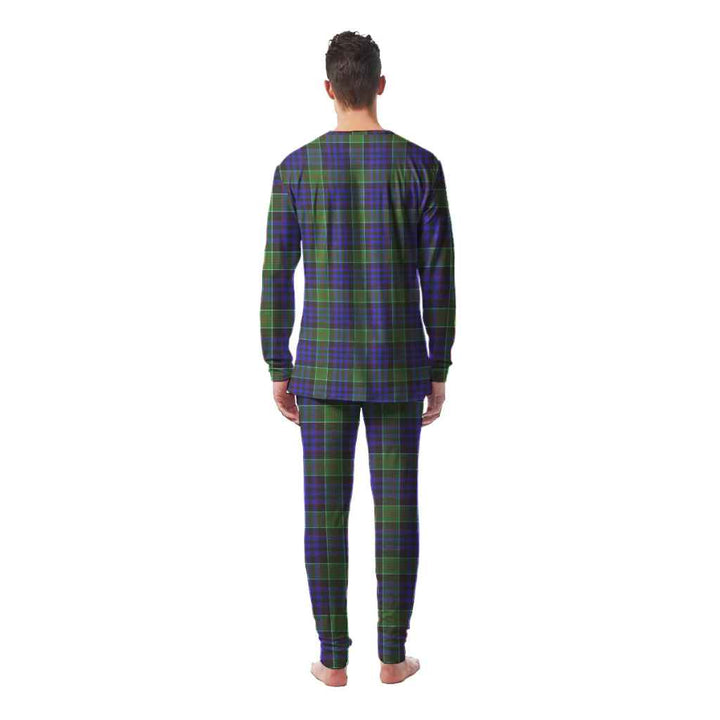 Scottish Newman Clan Tartan Pajama Set Men Back Side Tartan Plaid