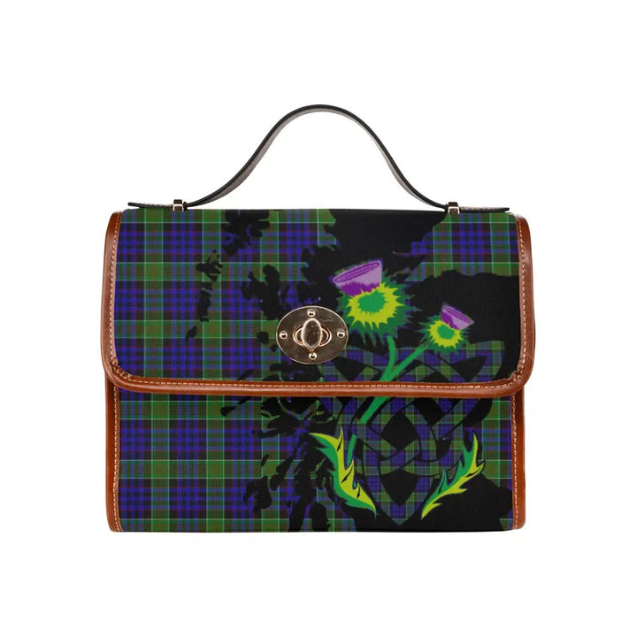 Scottish Newman Clan Tartan Waterproof Canvas Bag With Thistle Tartan Plaid 1