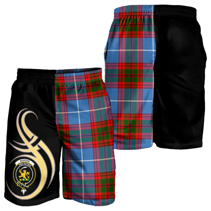 Scottish Newton Clan Crest Tartan Believe in Me Men's Shorts