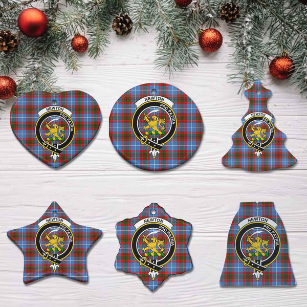 Scottish Newton Clan Crest Tartan Ceramic Ornament All Tartan Plaid