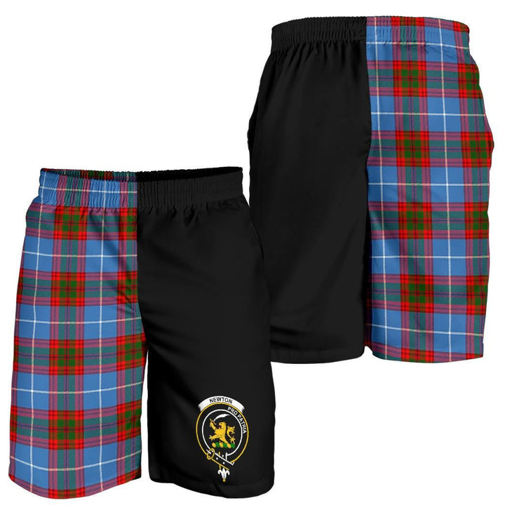 Scottish Newton Clan Crest Tartan Half of Me Men's Shorts