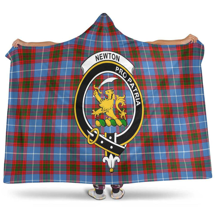 Scottish Newton Clan Crest Tartan Hooded Blanket Tartan Plaid 1