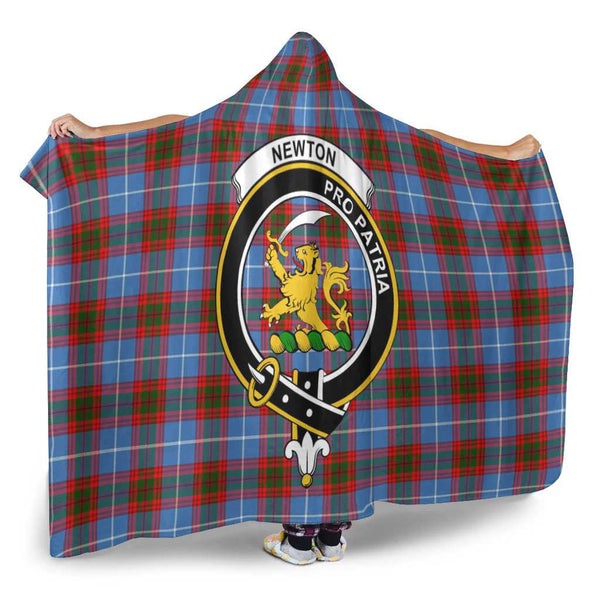 Scottish Newton Clan Crest Tartan Hooded Blanket Tartan Plaid 2