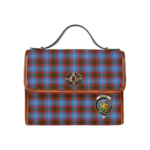 Scottish Newton Clan Crest Tartan Waterproof Canvas Bag Tartan Plaid 2
