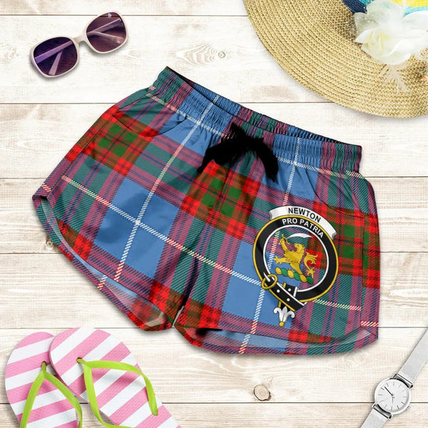 Scottish Newton Clan Crest Tartan Women Shorts