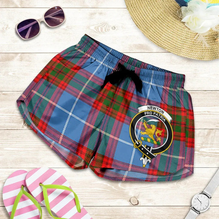 Scottish Newton Clan Crest Tartan Women Shorts