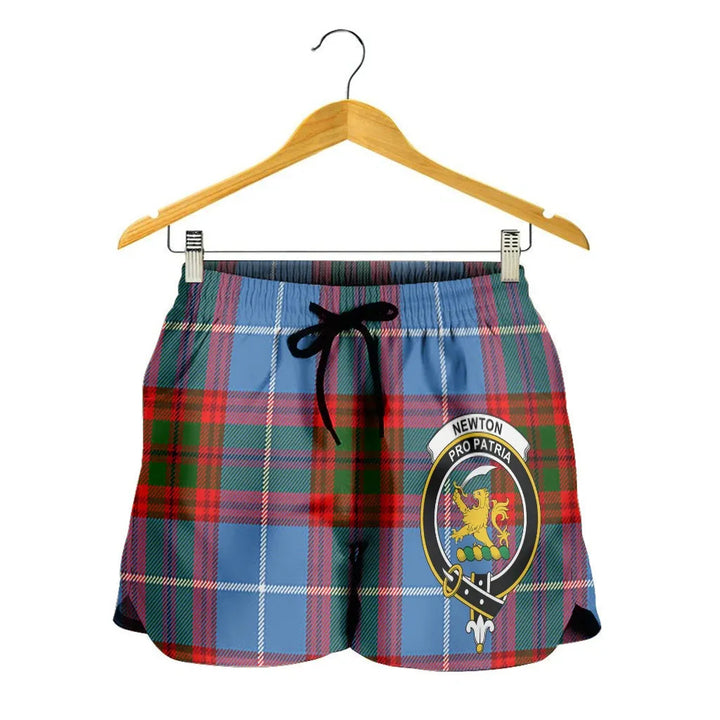 Scottish Newton Clan Crest Tartan Women Shorts