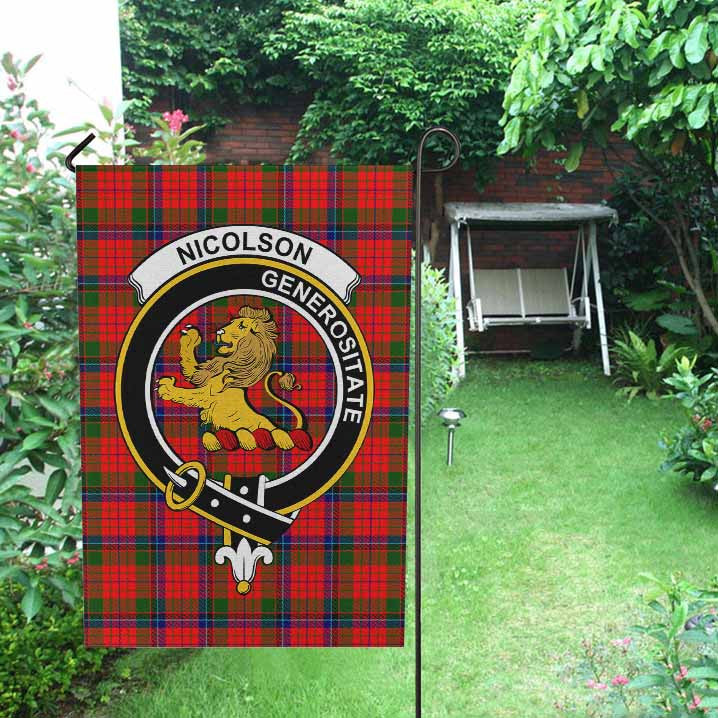 Scottish Nicolson Clan Crest Tartan Garden Flag Tartan Plaid 2