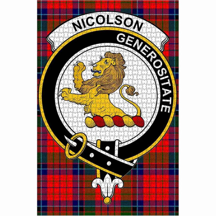 Scottish Nicolson Clan Crest Tartan Jigsaw Puzzle 1