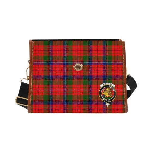 Scottish Nicolson Clan Crest Tartan Waterproof Canvas Bag Tartan Plaid 2