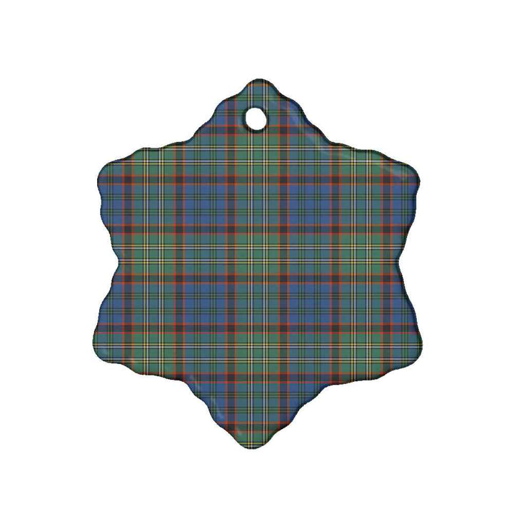 Scottish Nicolson Hunting Ancient Clan Tartan Ceramic Ornament Snow Flake Shape Tartan Plaid