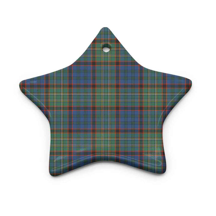 Scottish Nicolson Hunting Ancient Clan Tartan Ceramic Ornament Star Shape Tartan Plaid