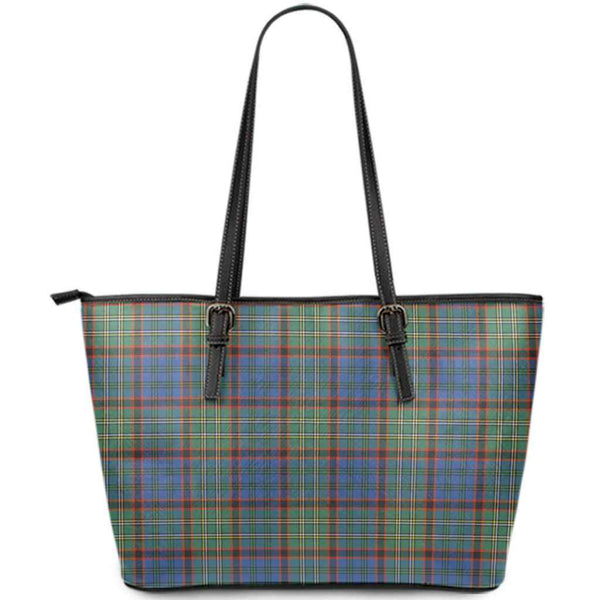 Scottish Nicolson Hunting Ancient Clan Tartan Leather Tote Tartan Plaid