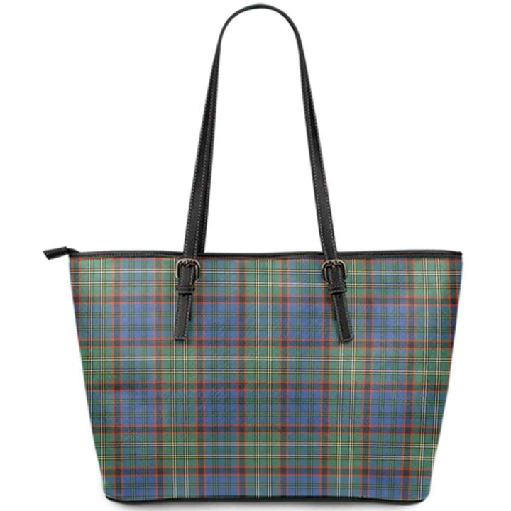 Scottish Nicolson Hunting Ancient Clan Tartan Leather Tote Tartan Plaid