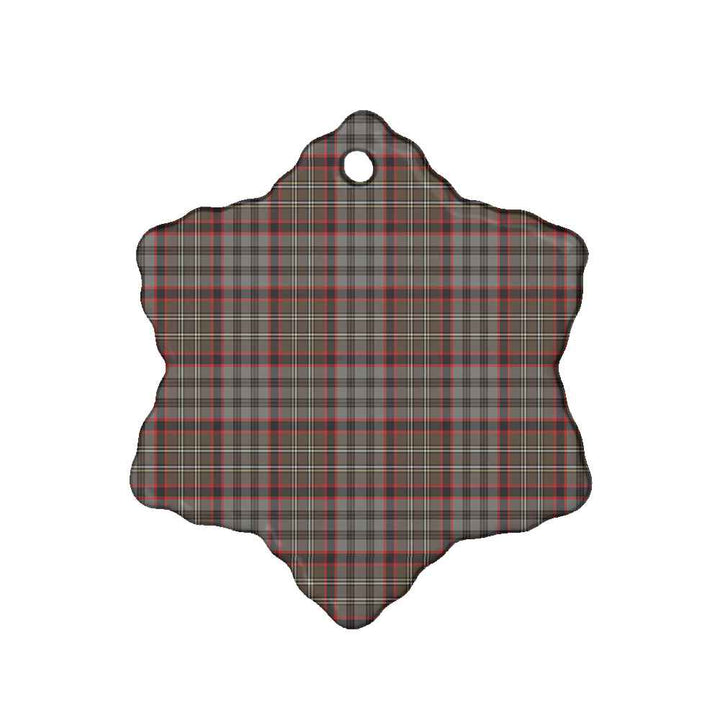 Scottish Nicolson Hunting Weathered Clan Tartan Ceramic Ornament Snow Flake Shape Tartan Plaid