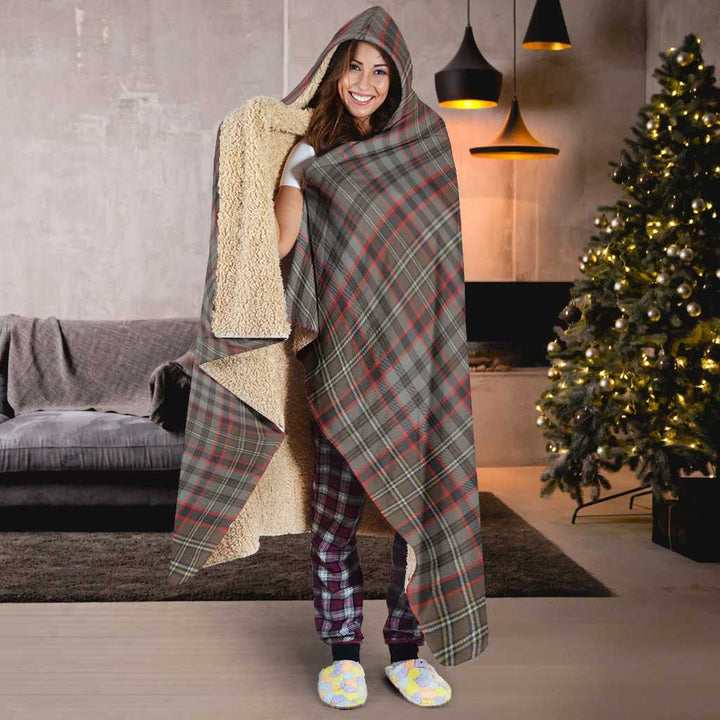 Scottish Nicolson Hunting Weathered Clan Tartan Hooded Blanket Tartan Plaid 6
