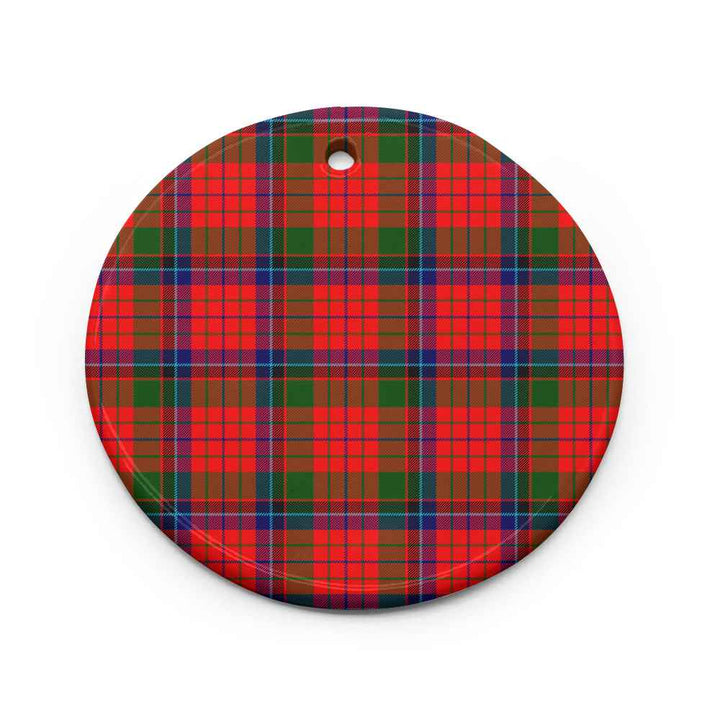 Scottish Nicolson Modern Clan Tartan Ceramic Ornament Circle Shape Tartan Plaid