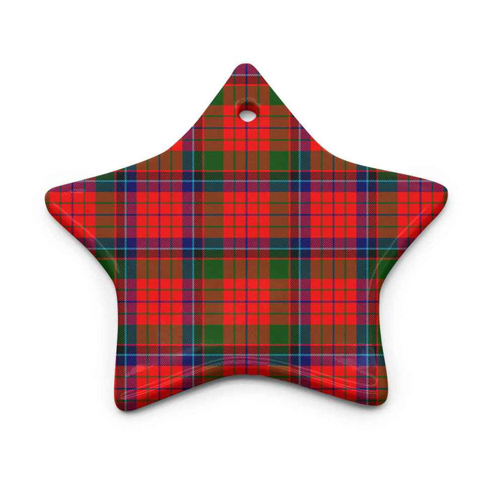 Scottish Nicolson Modern Clan Tartan Ceramic Ornament Star Shape Tartan Plaid