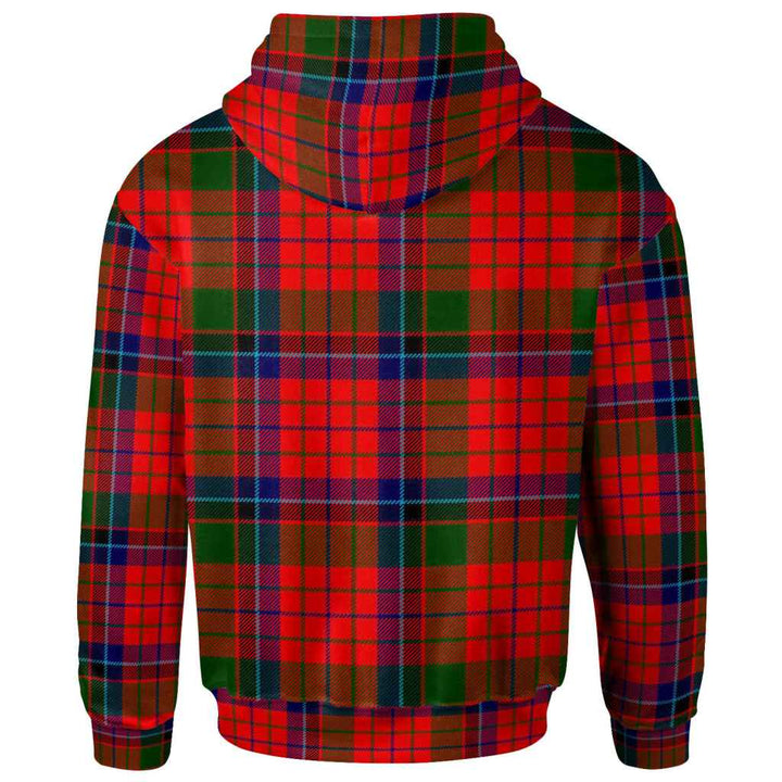 Scottish Nicolson Modern Clan Tartan Hoodie Back Side Tartan Plaid