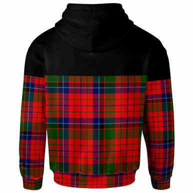 Scottish Nicolson Modern Clan Tartan Hoodie - Horizontal Style Back Side Tartan Plaid