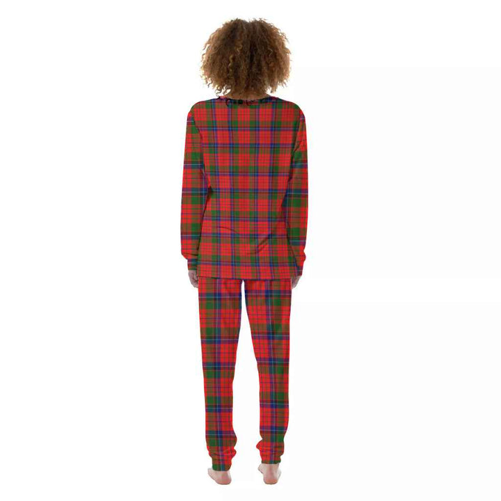 Scottish Nicolson Modern Clan Tartan Pajama Set Women Back Side Tartan Plaid