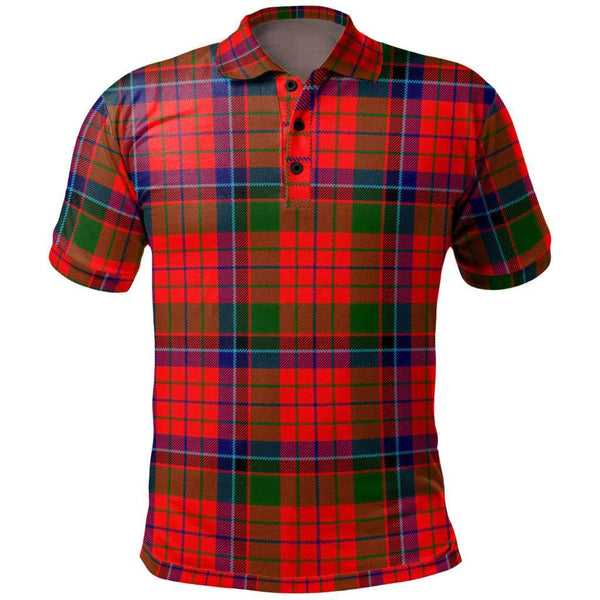 Scottish Nicolson Modern Clan Tartan Polo Shirt Front Side Tartan Plaid