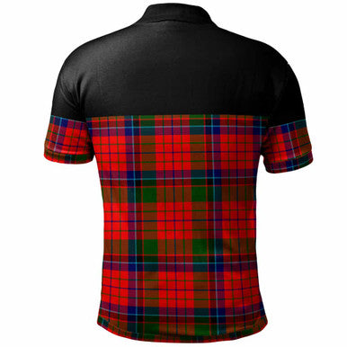 Scottish Nicolson Modern Clan Tartan Polo Shirt - Horizontal Style Back Side Tartan Plaid