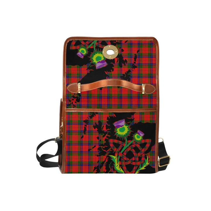 Scottish Nicolson Modern Clan Tartan Waterproof Canvas Bag With Thistle Tartan Plaid 6
