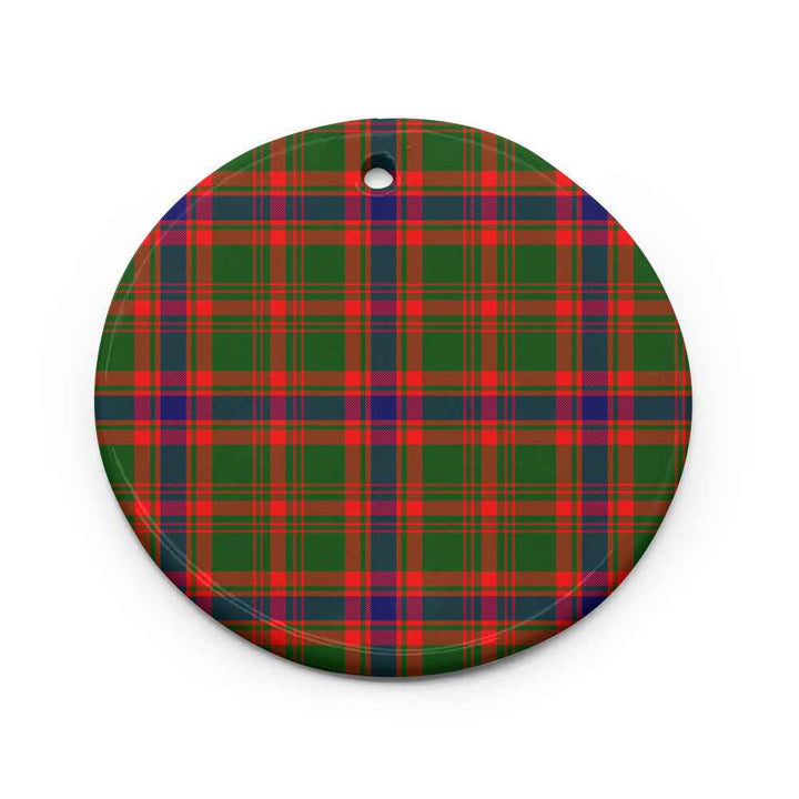 Scottish Nithsdale District Clan Tartan Ceramic Ornament Circle Shape Tartan Plaid