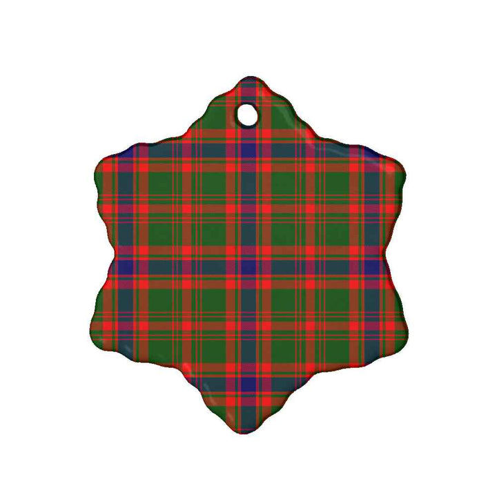 Scottish Nithsdale District Clan Tartan Ceramic Ornament Snow Flake Shape Tartan Plaid