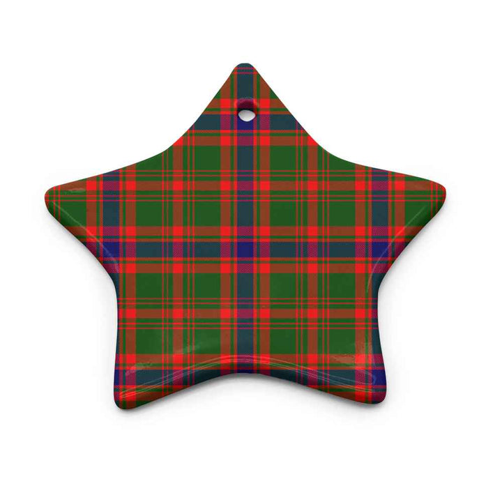 Scottish Nithsdale District Clan Tartan Ceramic Ornament Star Shape Tartan Plaid
