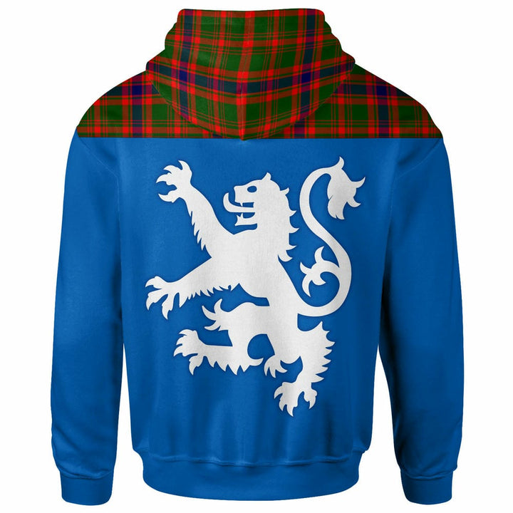 Scottish Nithsdale District Clan Tartan Hoodie - Lion Rampant of Scotland With Flag back Side Tartan Plaid