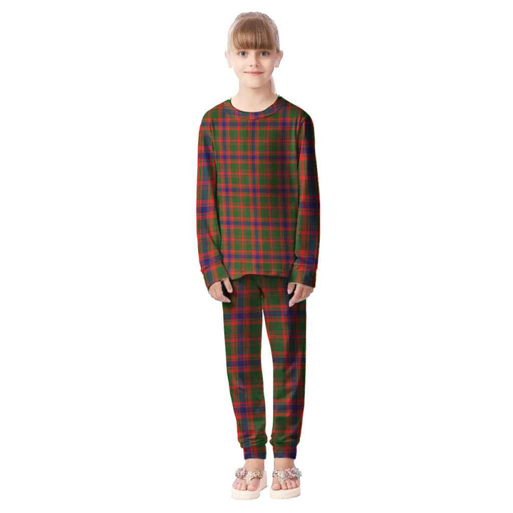 Scottish Nithsdale District Clan Tartan Pajama Set Kid Front Side Tartan Plaid
