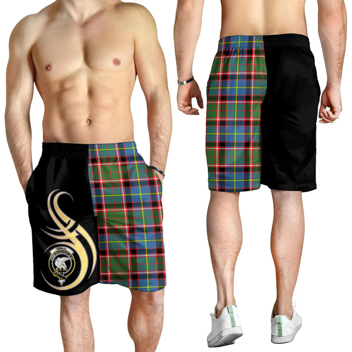 Scottish Norvel Clan Crest Tartan Believe in Me Men's Shorts