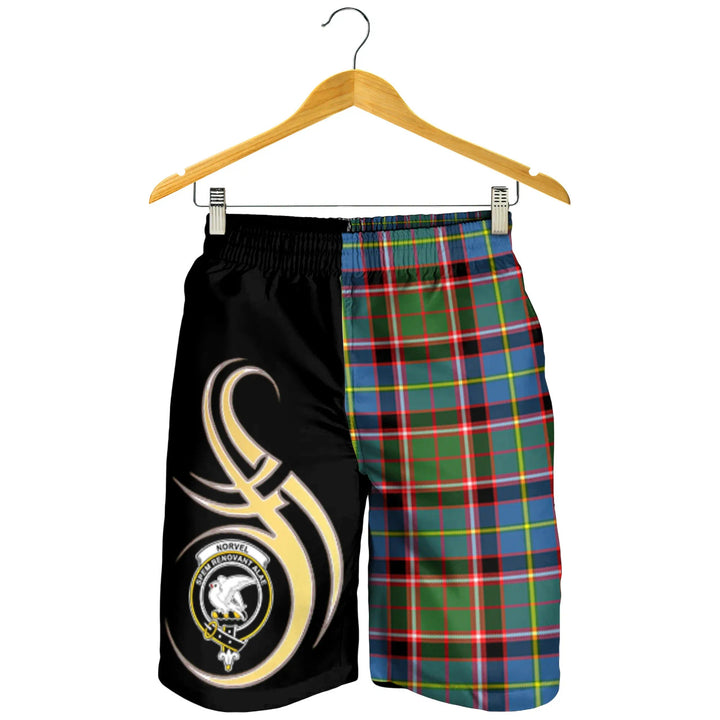 Scottish Norvel Clan Crest Tartan Believe in Me Men's Shorts