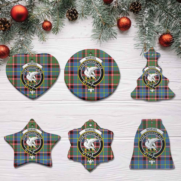 Scottish Norvel Clan Crest Tartan Ceramic Ornament All Tartan Plaid