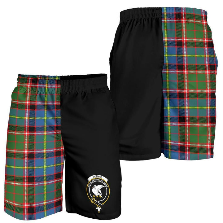 Scottish Norvel Clan Crest Tartan Half of Me Men's Shorts