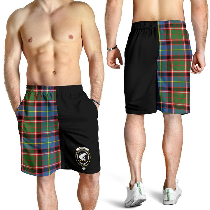Scottish Norvel Clan Crest Tartan Half of Me Men's Shorts