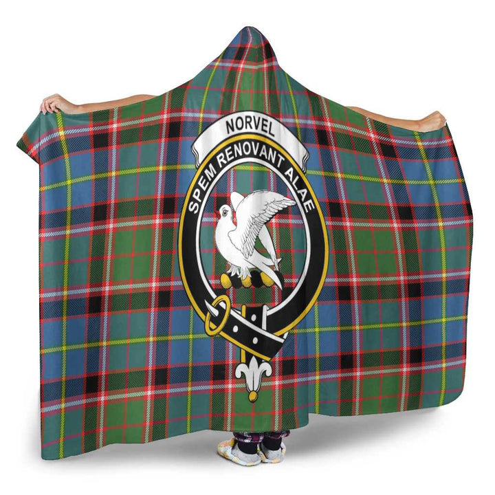 Scottish Norvel Clan Crest Tartan Hooded Blanket Tartan Plaid 2